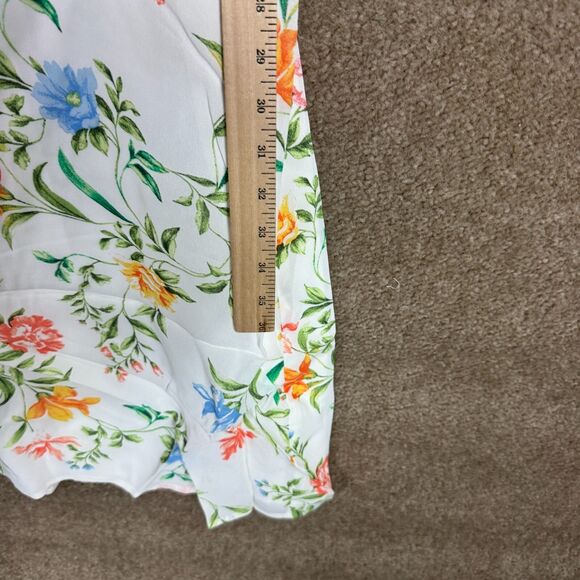 WAYF‎ Dahlia Dress Size XS Vintage White Floral Sleeveless V Neck Midi Retro NEW - Picture 11 of 14